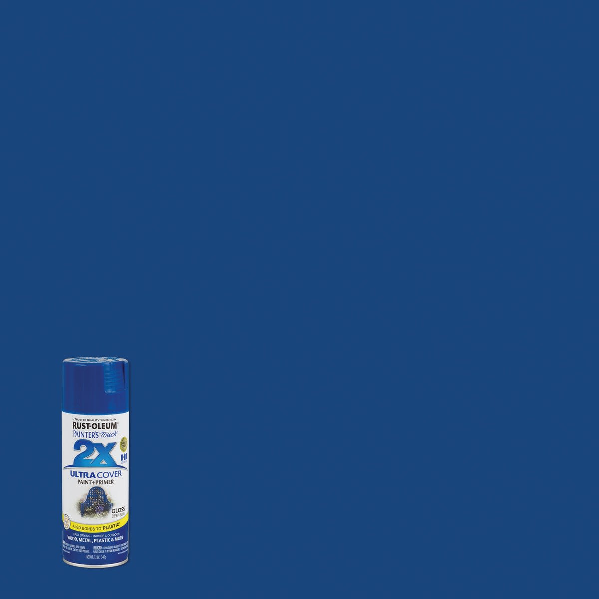 12 oz can of deep blue gloss spray paint and primer from Rust-Oleum in paint and supplies under $50 collections