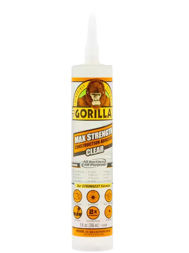 Clear max strength construction adhesive tube for home improvement and glue & adhesives collections under $50