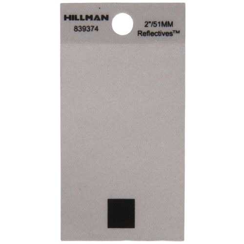 Black reflective Mylar square cut sticker period on a silver backing for hardware and home improvement projects under $50