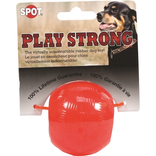 Durable red rubber dog toy ball with treat-dispensing hollow center in pet and dog supplies under $50 collection