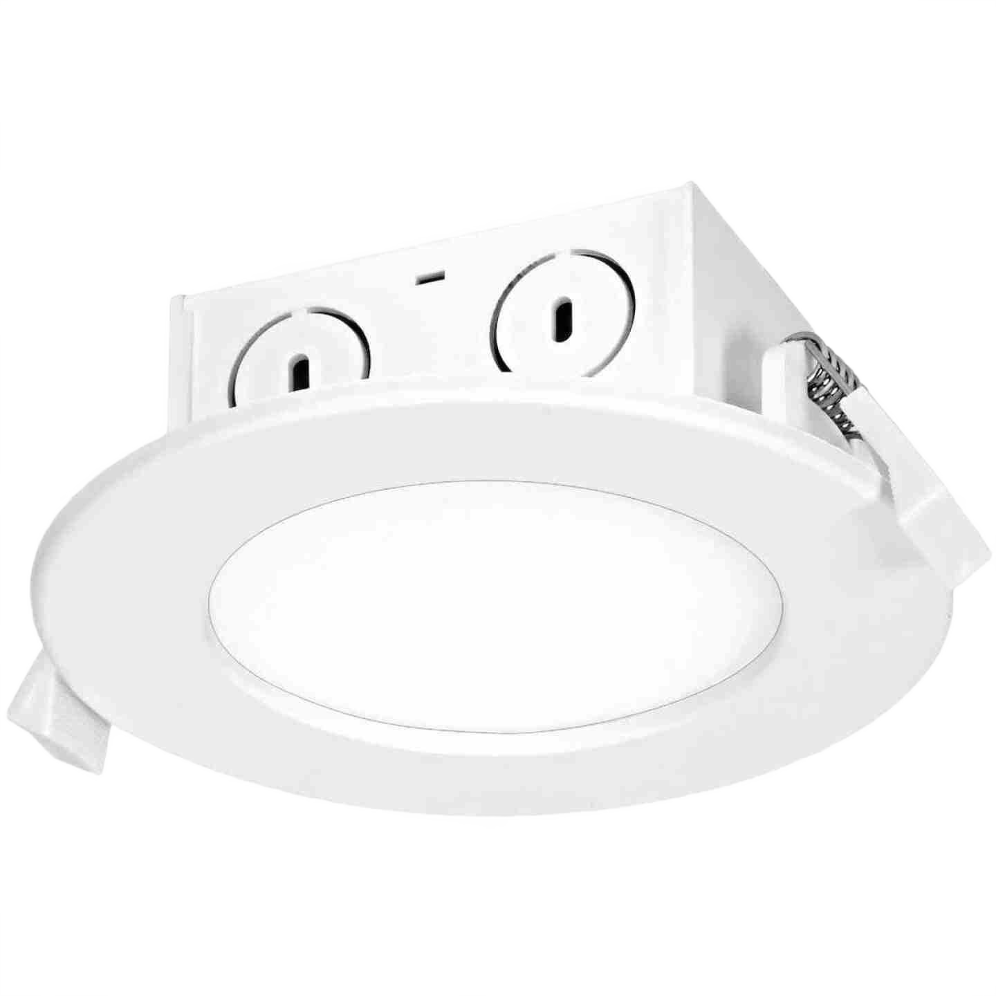 White LED edge-lit downlight with direct wire mount for lighting and electrical home improvement collections