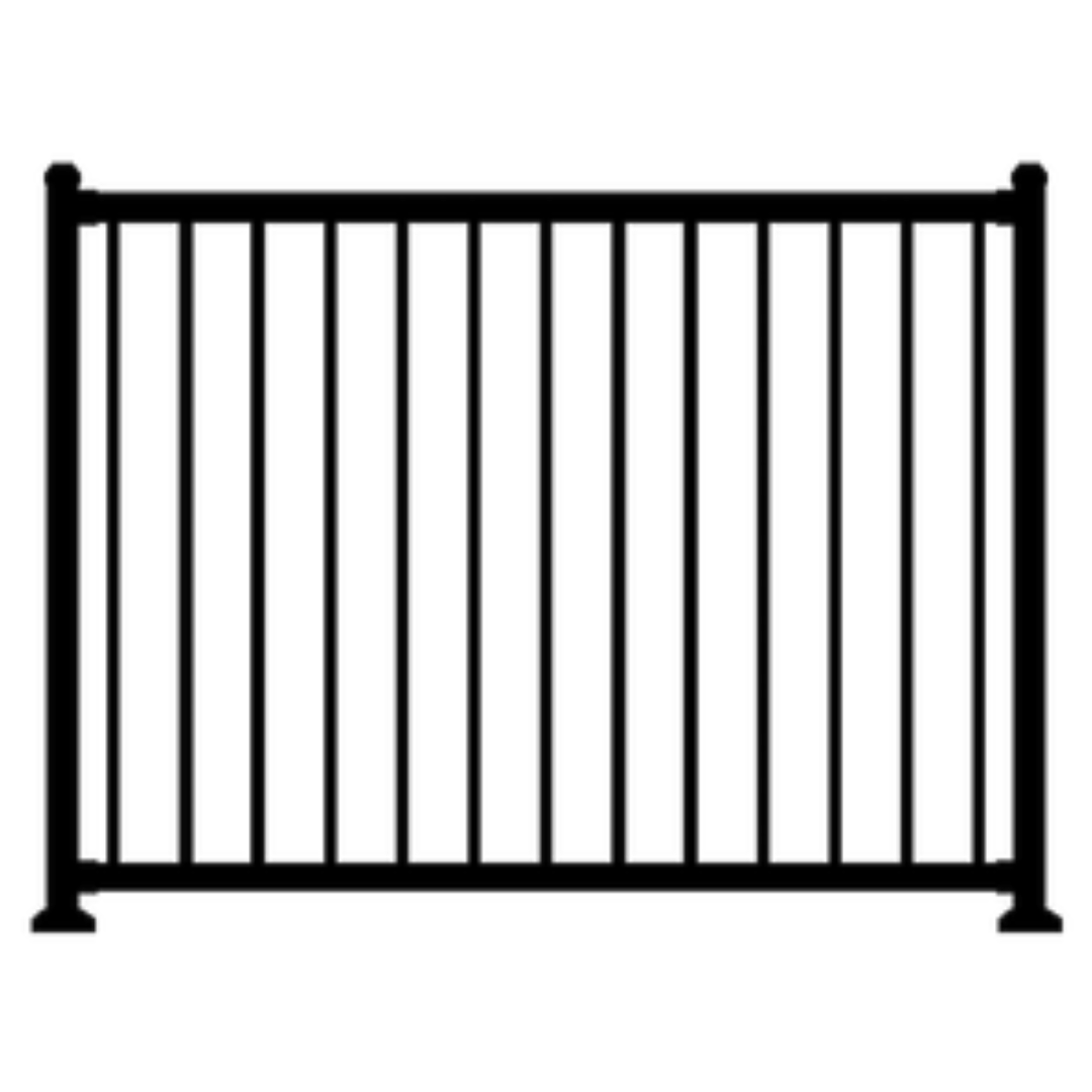Westbury Tuscany 6 ft. Black C10 Square Railing for Stairs