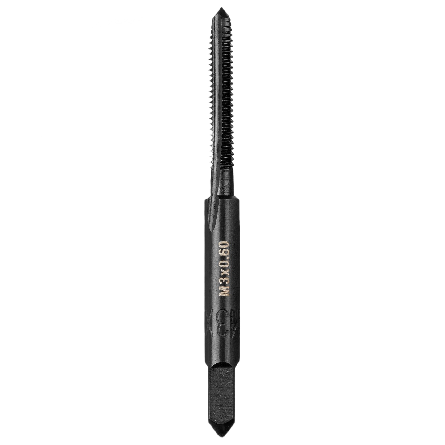 Metric straight flute plug tap with durable black finish for precise threading in home improvement and metalworking tasks