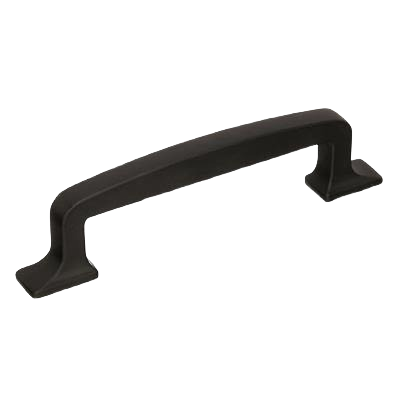 Black bronze cabinet pull with a sleek curved design for furniture hardware and home improvement projects under $50