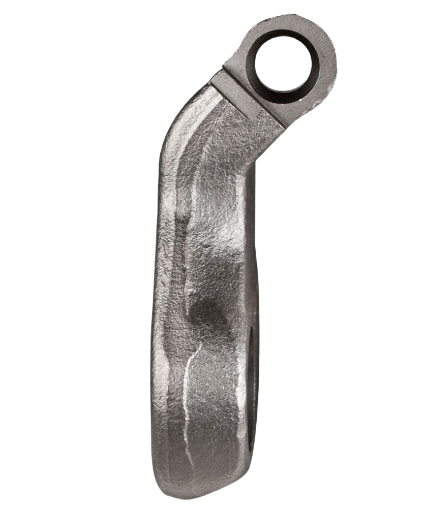 Compact through-hardened alloy steel angled pocket with a secure mounting hole, built for durability in Parts & Lubricants and All Products collections.