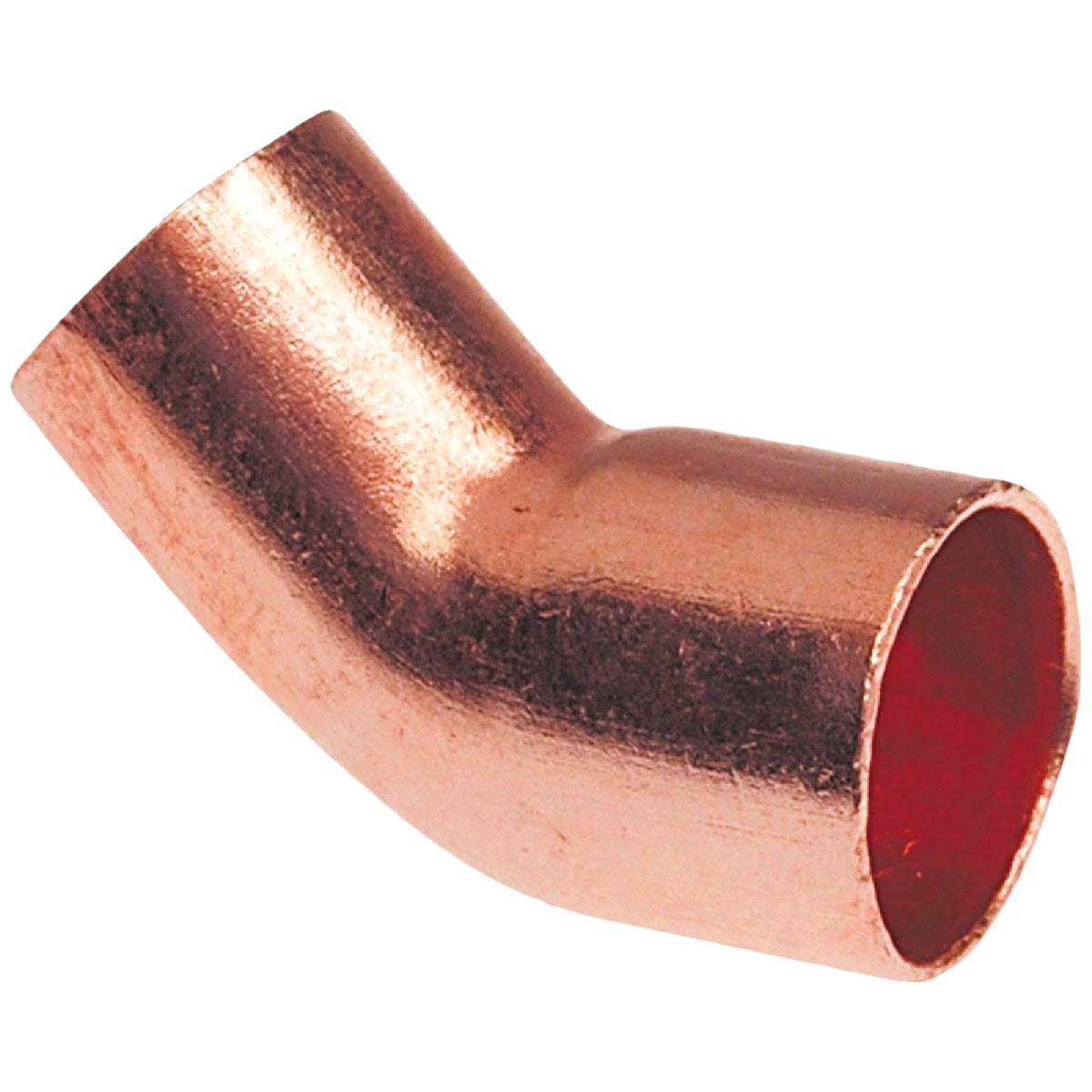 Copper 3/4 inch 45 degree street elbow for plumbing, irrigation, and copper pipe fittings under $50 and home improvement projects