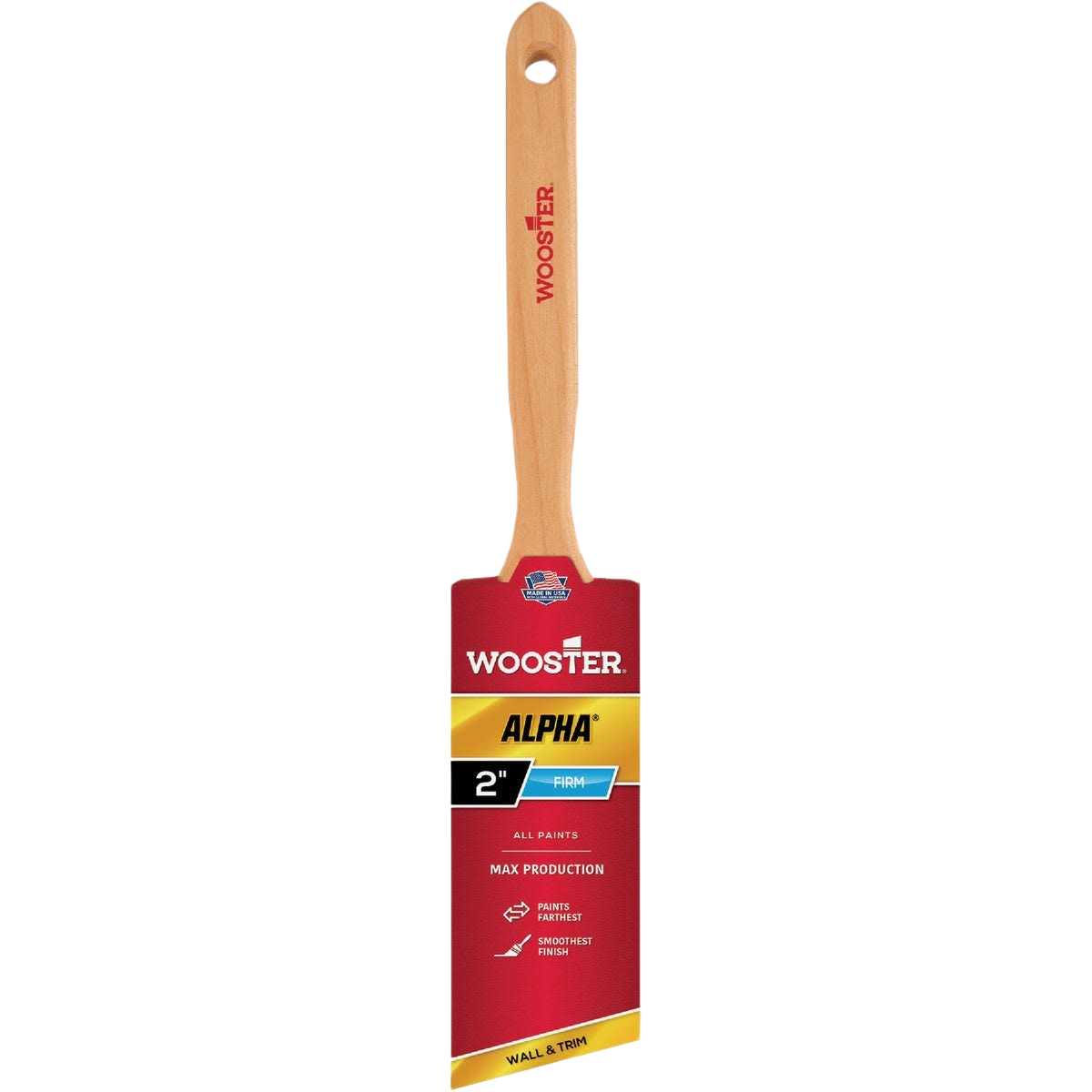 2-inch angle sash paint brush with wooden handle and synthetic bristles for smooth home improvement finishes under $50