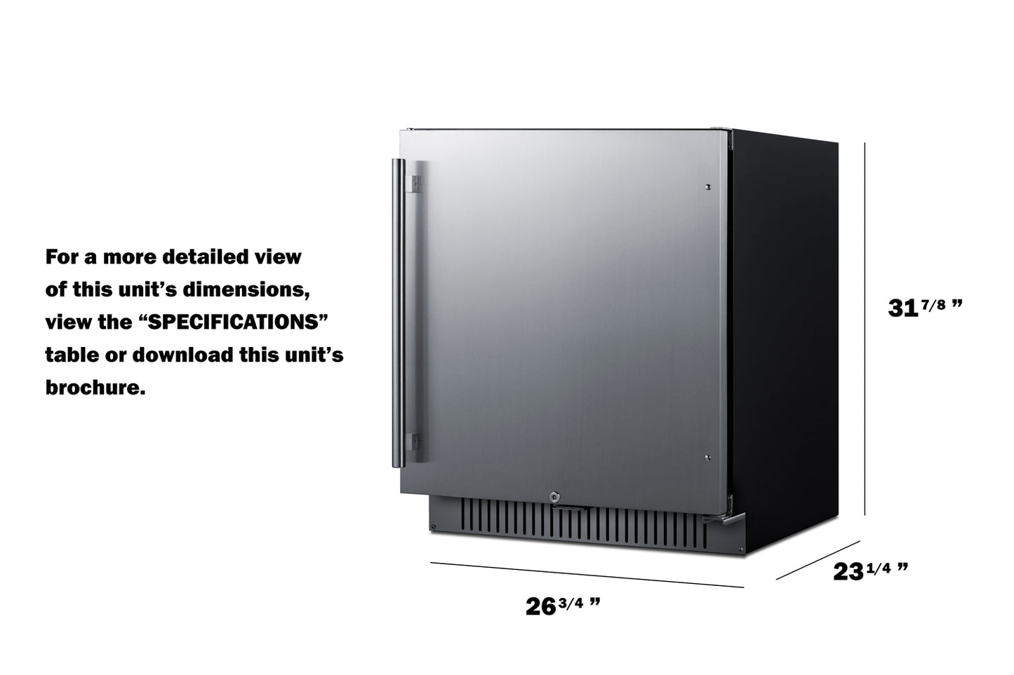 27" Wide Built-In All-Refrigerator, ADA Compliant