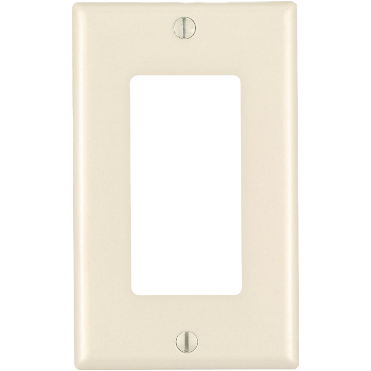 Ivory nylon wall plate for single gang rocker switches or GFI outlets in electrical and home improvement use