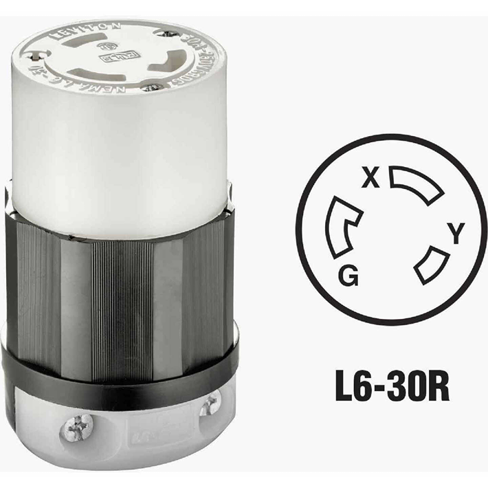 Durable industrial locking cord connector with nylon body and brass blades for electrical and home improvement projects under $50