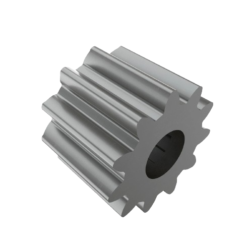 Silver metal pinion gear with multiple teeth, used in John Deere parts and home improvement tools under $100 collection
