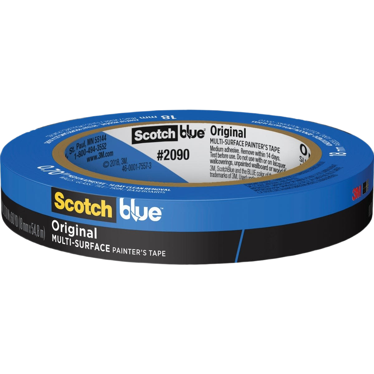 Blue multi-surface painter’s tape roll designed for clean paint lines in tools and home improvement tasks