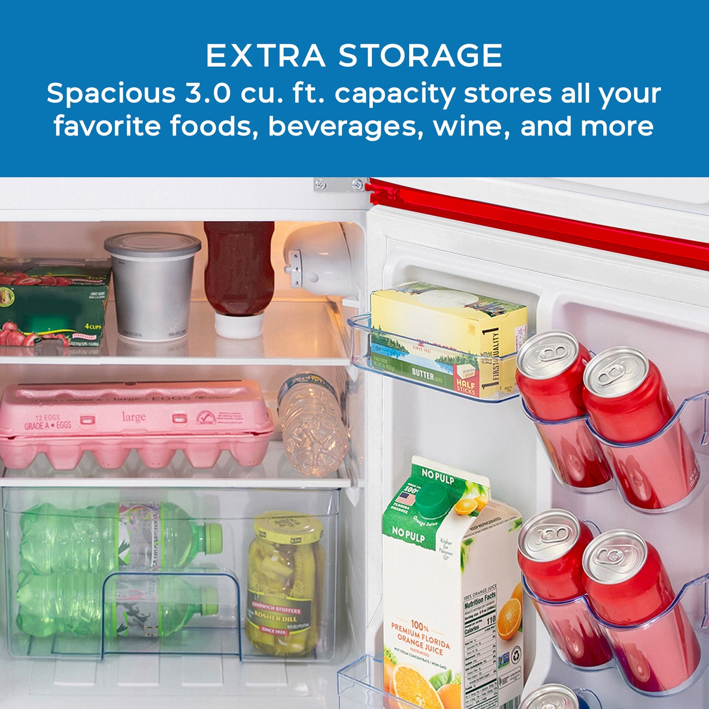 Avanti 3.0 Cu. Ft. Retro Compact Refrigerator - Red