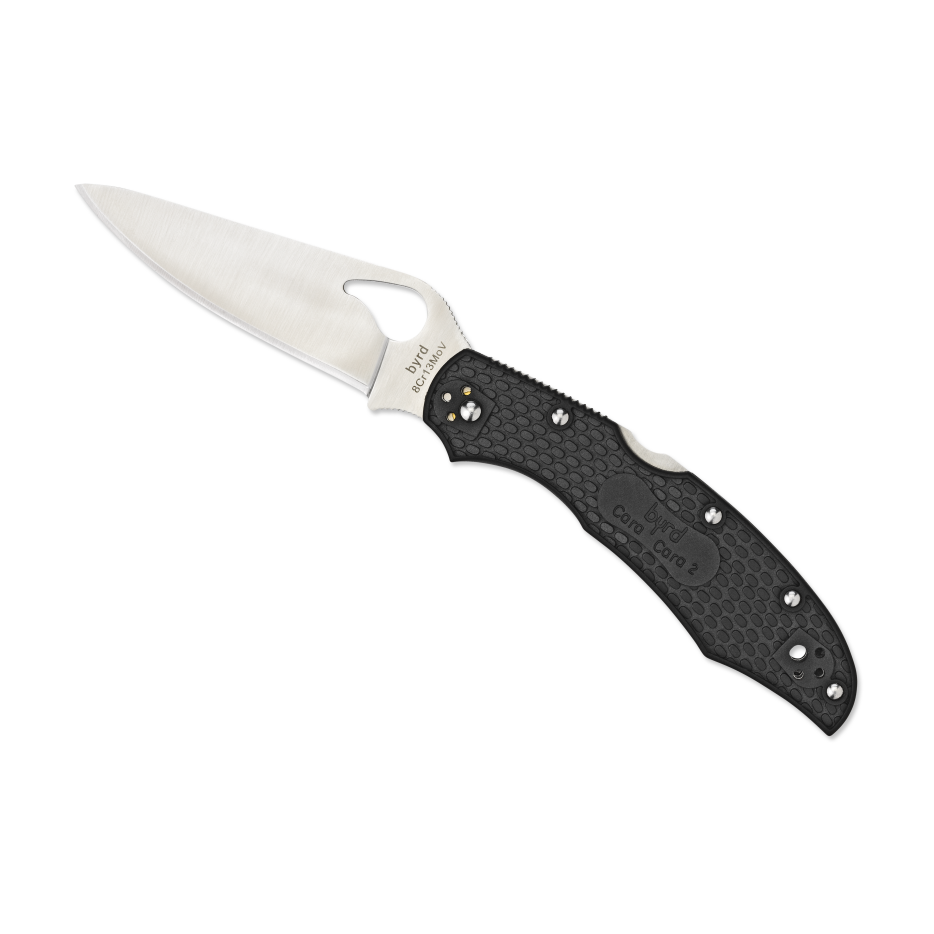 Spyderco Cara Cara 2 Lightweight folding knife with black textured handle from woodworking hand tools collection