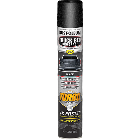 Rust-Oleum black protective spray paint for truck beds, durable finish in Spray Paint and Paint & Supplies collections.