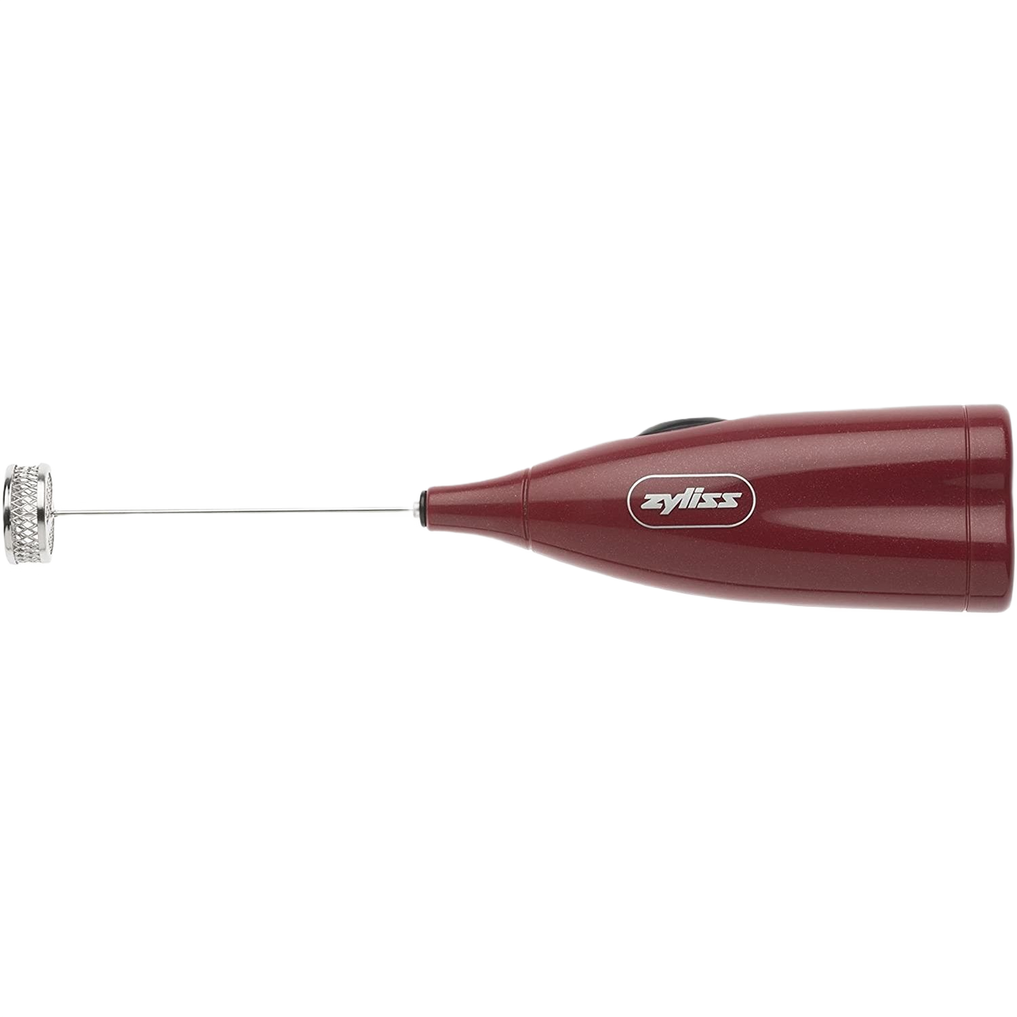 Red handheld electric milk frother with ergonomic handle for efficient frothing in kitchen gadgets and tools collection