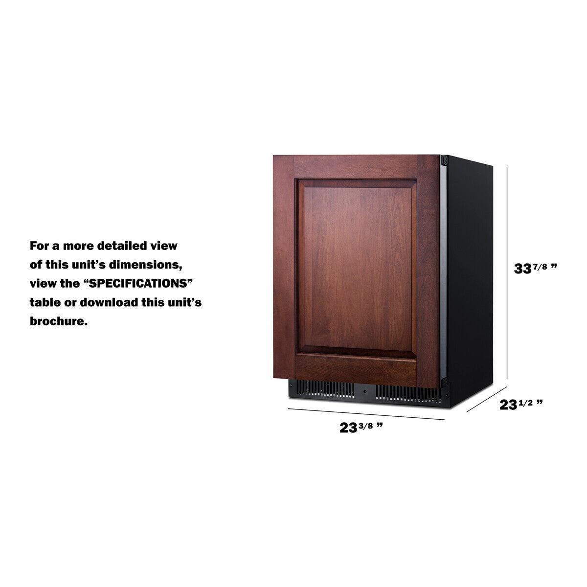 24" Wide Built-In All-Refrigerator (Panel Not Included)