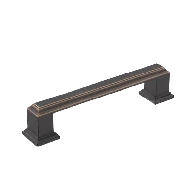Oil-rubbed bronze cabinet pull with 3-3/4 inch center-to-center design for furniture hardware and home improvement