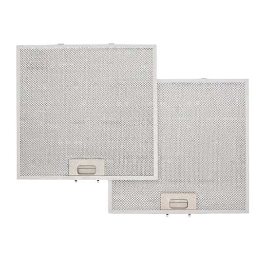 Set of two rectangular metal mesh filters designed for chimney range hoods, part of Range Hoods, Kitchen & Kitchenware, All Products, and Appliances collections.