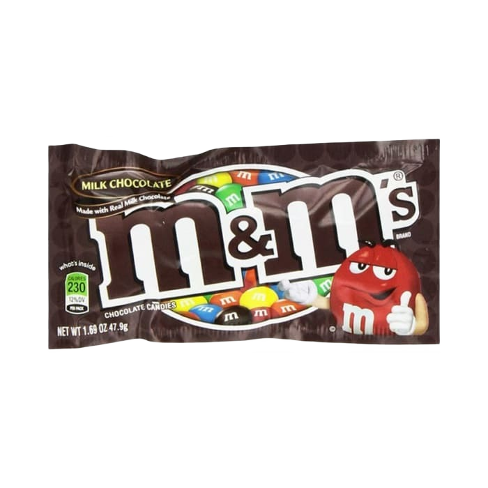 Small 1.69 oz. bag of colorful milk chocolate candies from the candy and food & beverage collection