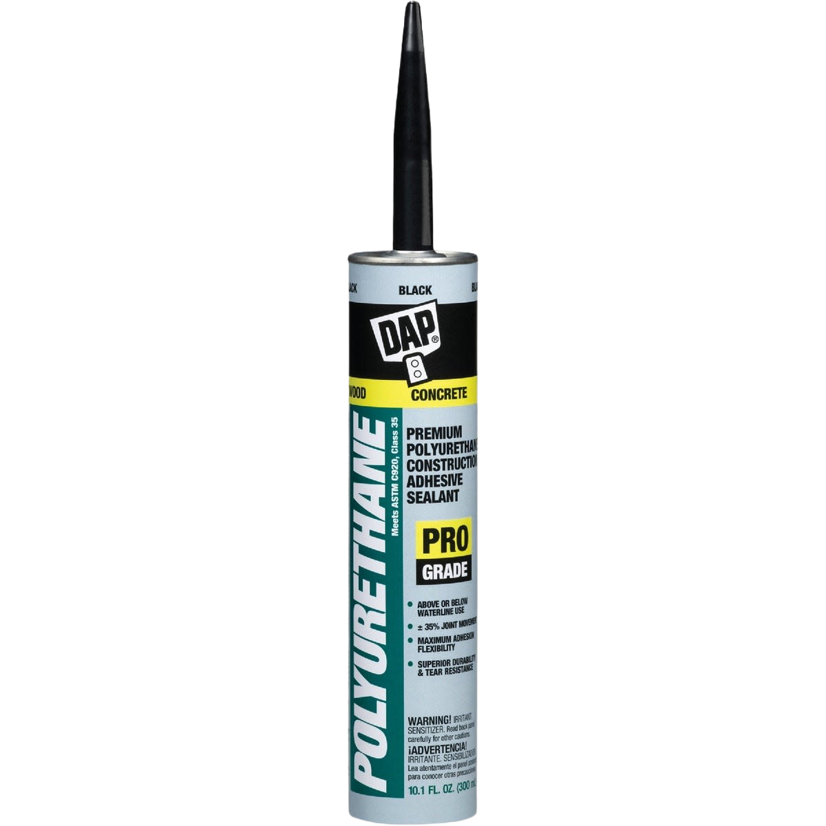 Black polyurethane construction adhesive sealant tube for wood and concrete in paint and supplies under $50 collection