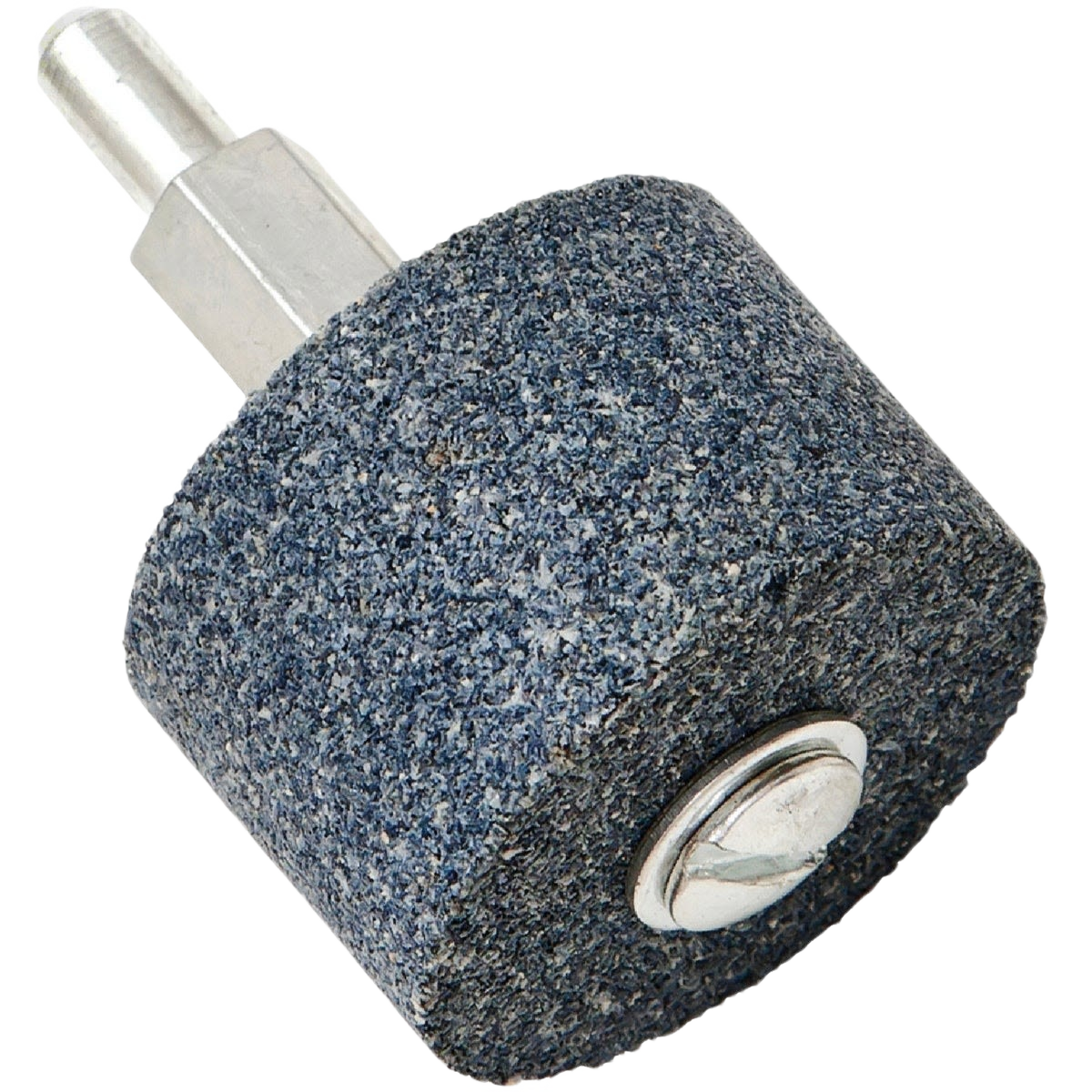 Cylindrical grinding stone with metal shank for power tool accessories in woodworking and home improvement collections