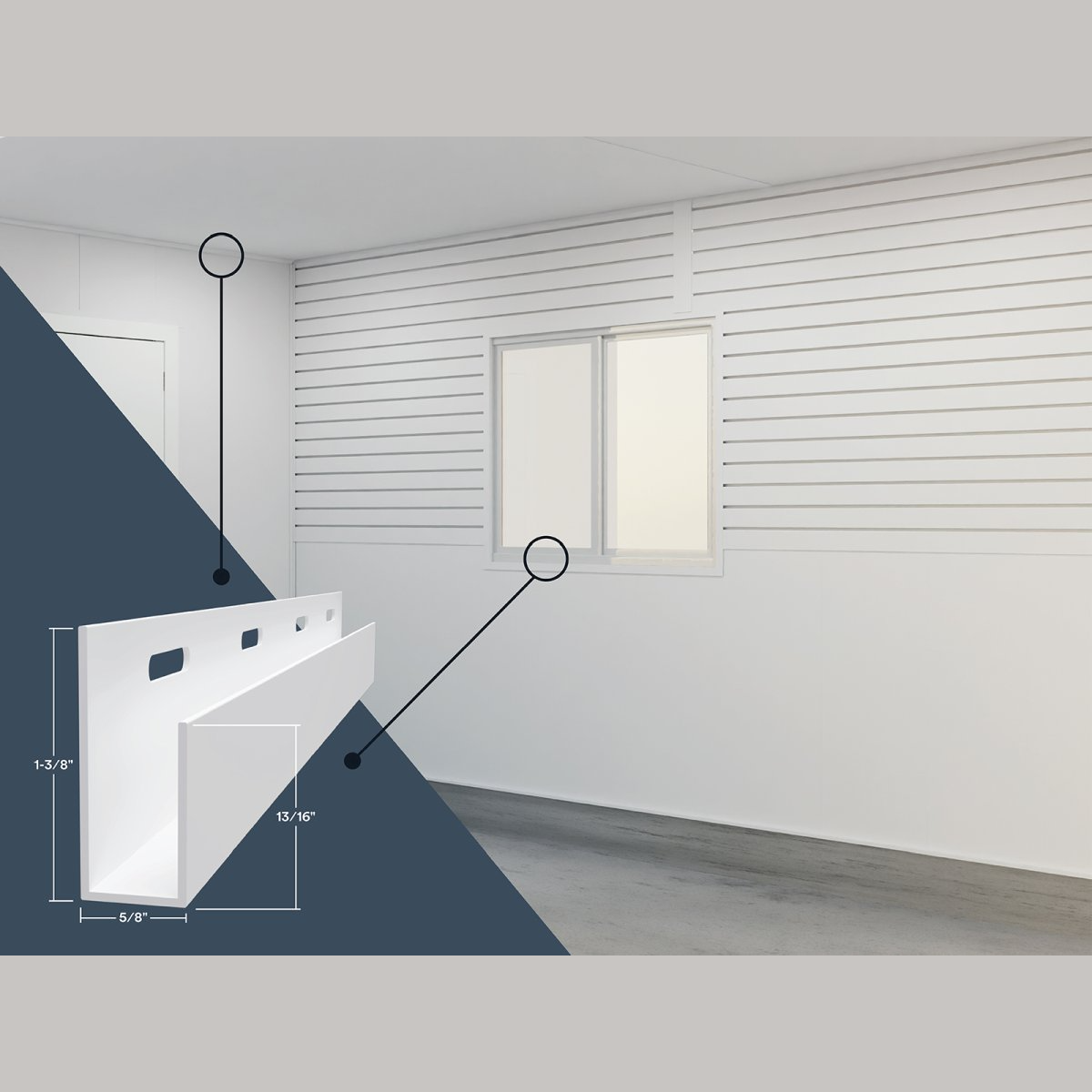 1/2 in. x 10 ft. White J Trim