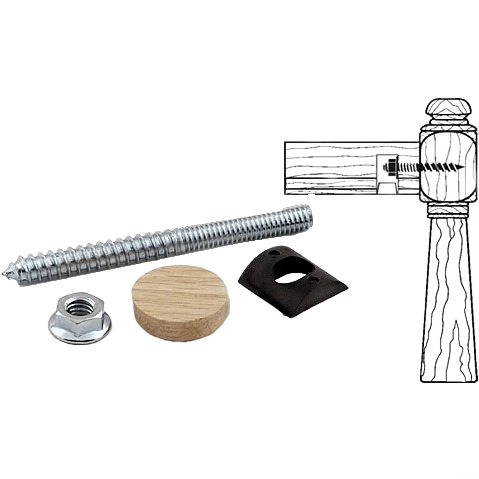 Stairtrends Oak Rail Bolt & Plug Kit