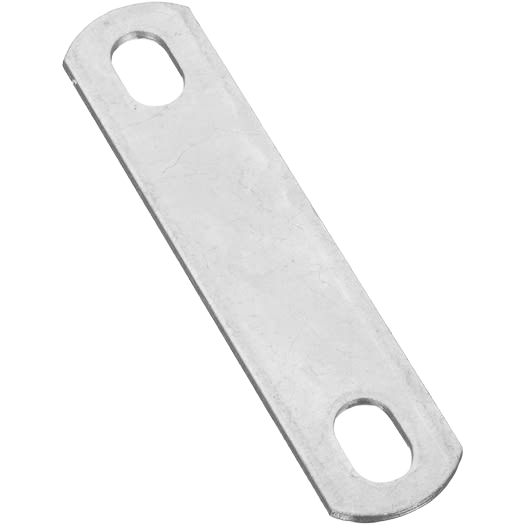 Zinc-plated steel U bolt plate for securing fasteners in hardware and lumber building materials collections