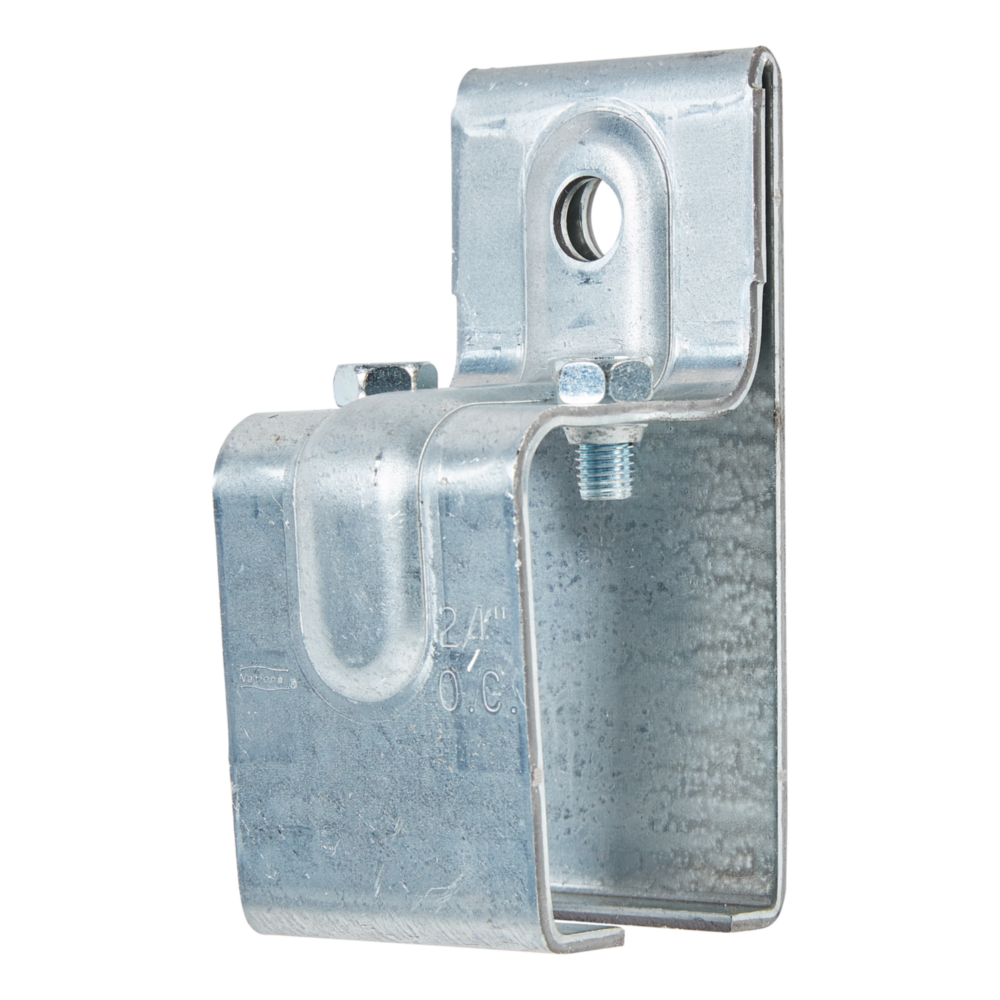 Galvanized steel single splice bracket with bolt for joining box rail components in tools and home improvement projects