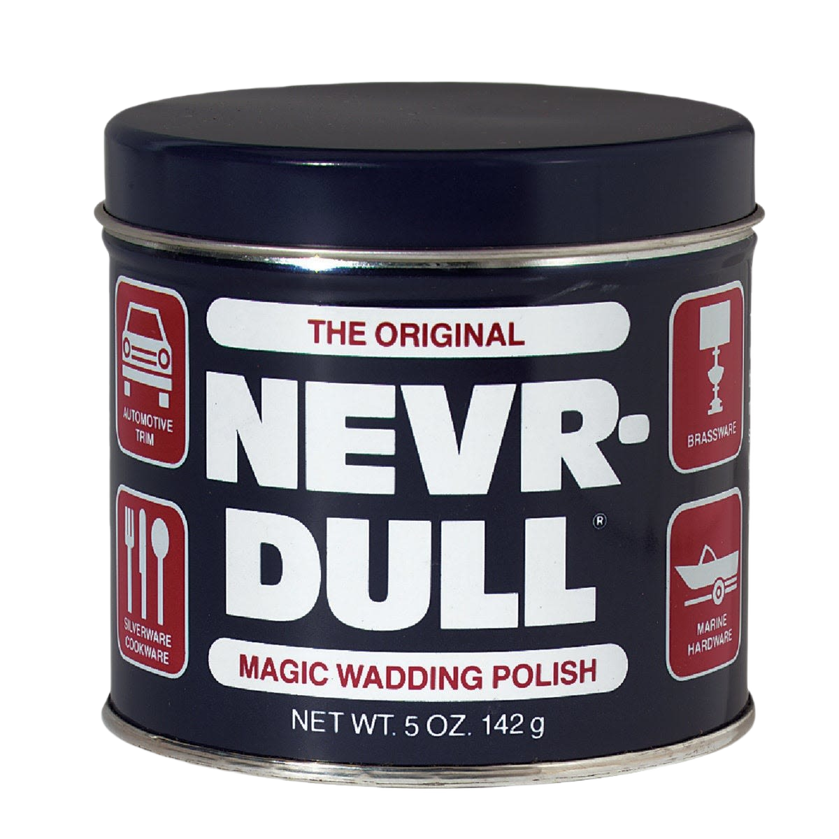 Small 5 oz. container of powder metal polish for automotive, brass, marine, and silverware surfaces under $50 collection