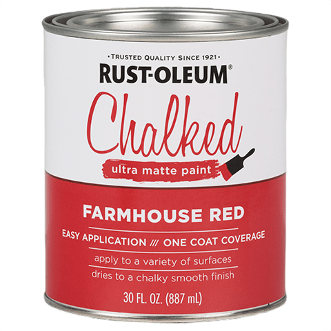 Rust-Oleum Farmhouse Red ultra matte chalked paint, 30 oz. for specialty paint and home improvement projects under $50