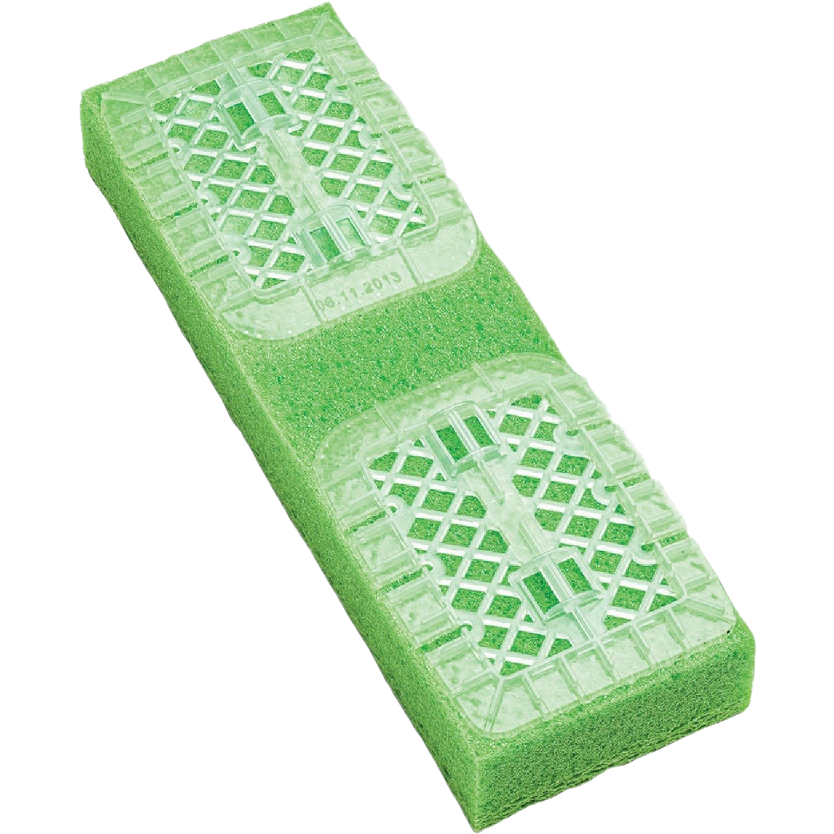 Green tear-resistant polyester sponge mop refill with cellulose coating, designed for efficient floor cleaning under $50.