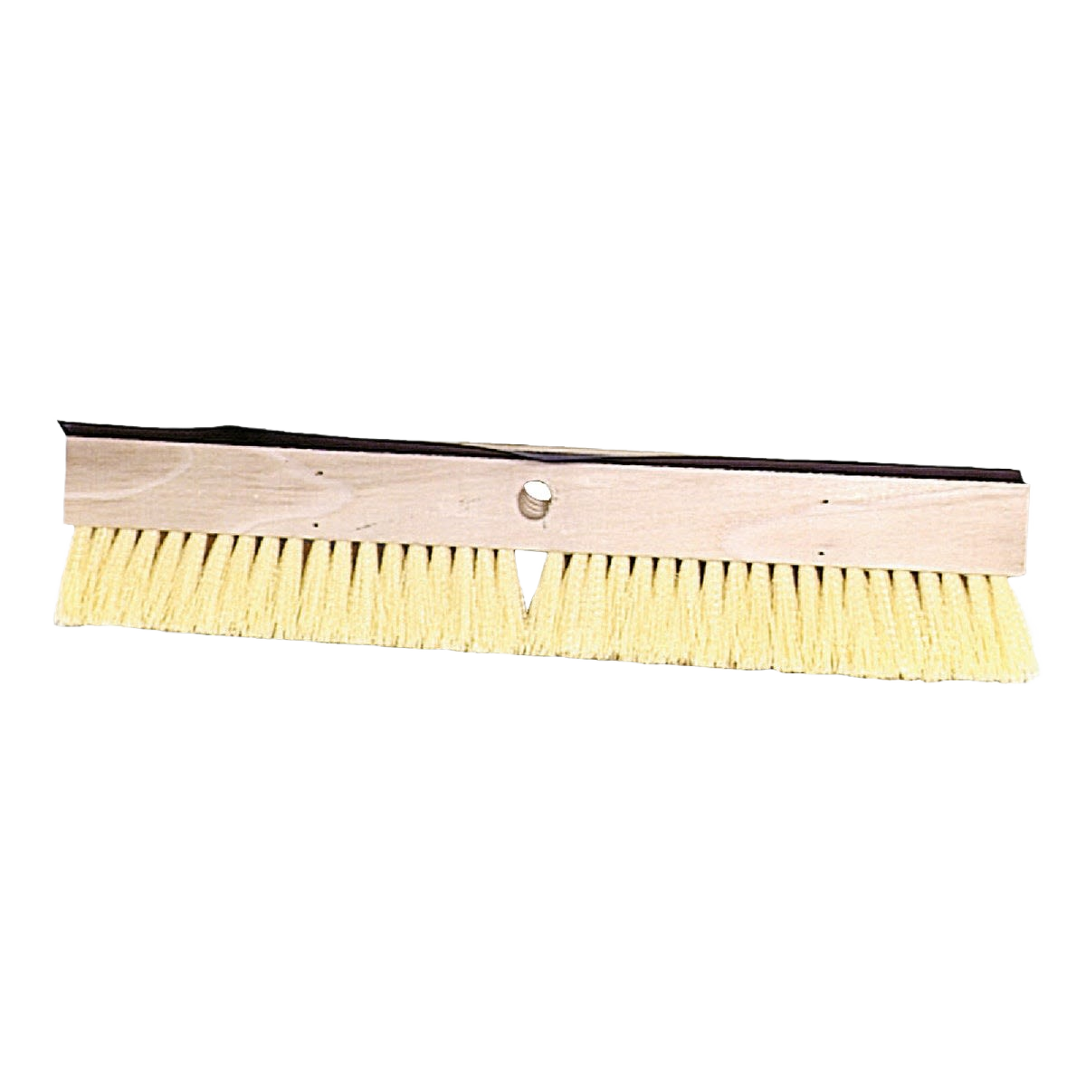 18-inch driveway sealant brush with natural bristles and wooden handle for home improvement tasks