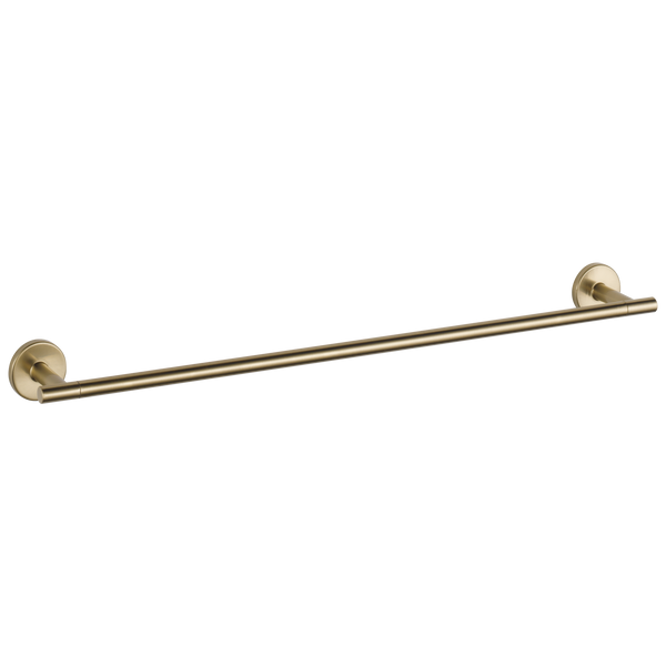 Minimalist champagne bronze towel bar with sleek cylindrical design for home improvement and bathroom organization