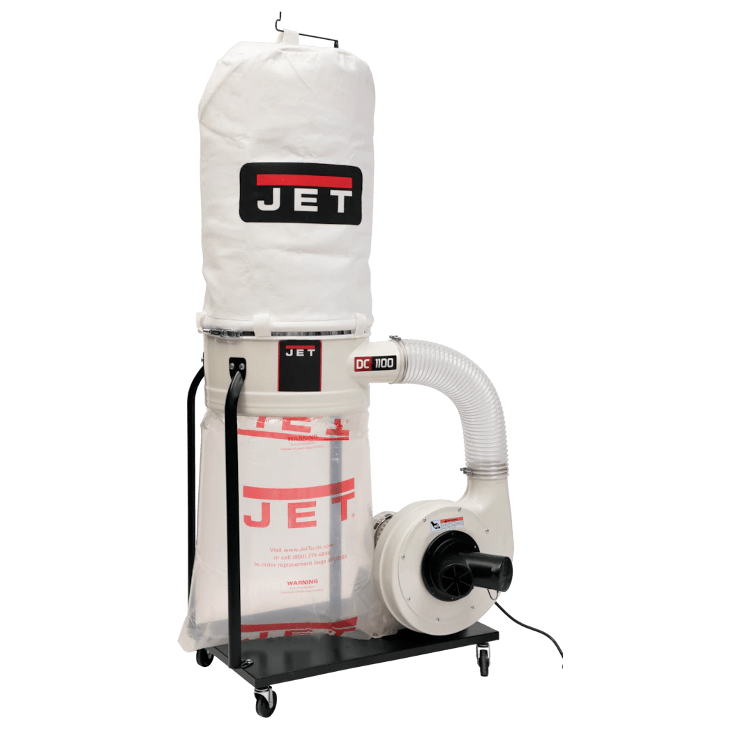 Portable dust collector system with 1.5-HP motor and 5-micron filter bag for tools and home improvement tasks