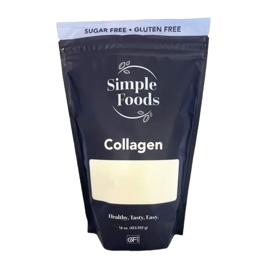Resealable pouch of Simple Foods Collagen powder, sugar-free and gluten-free, in Food & Beverage collection under $50