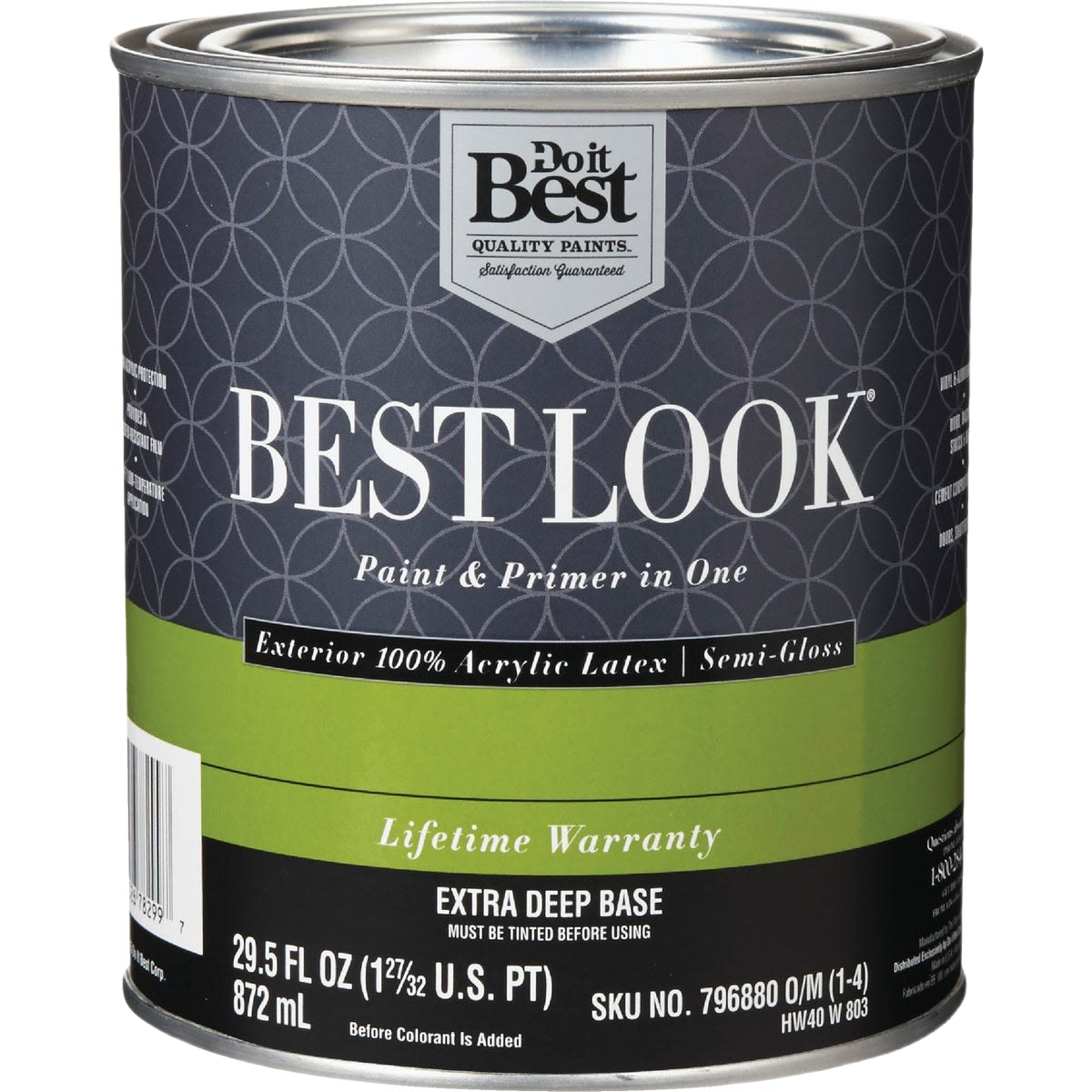 1-quart can of exterior acrylic latex semi-gloss paint and primer in one for home improvement projects under $50 collection
