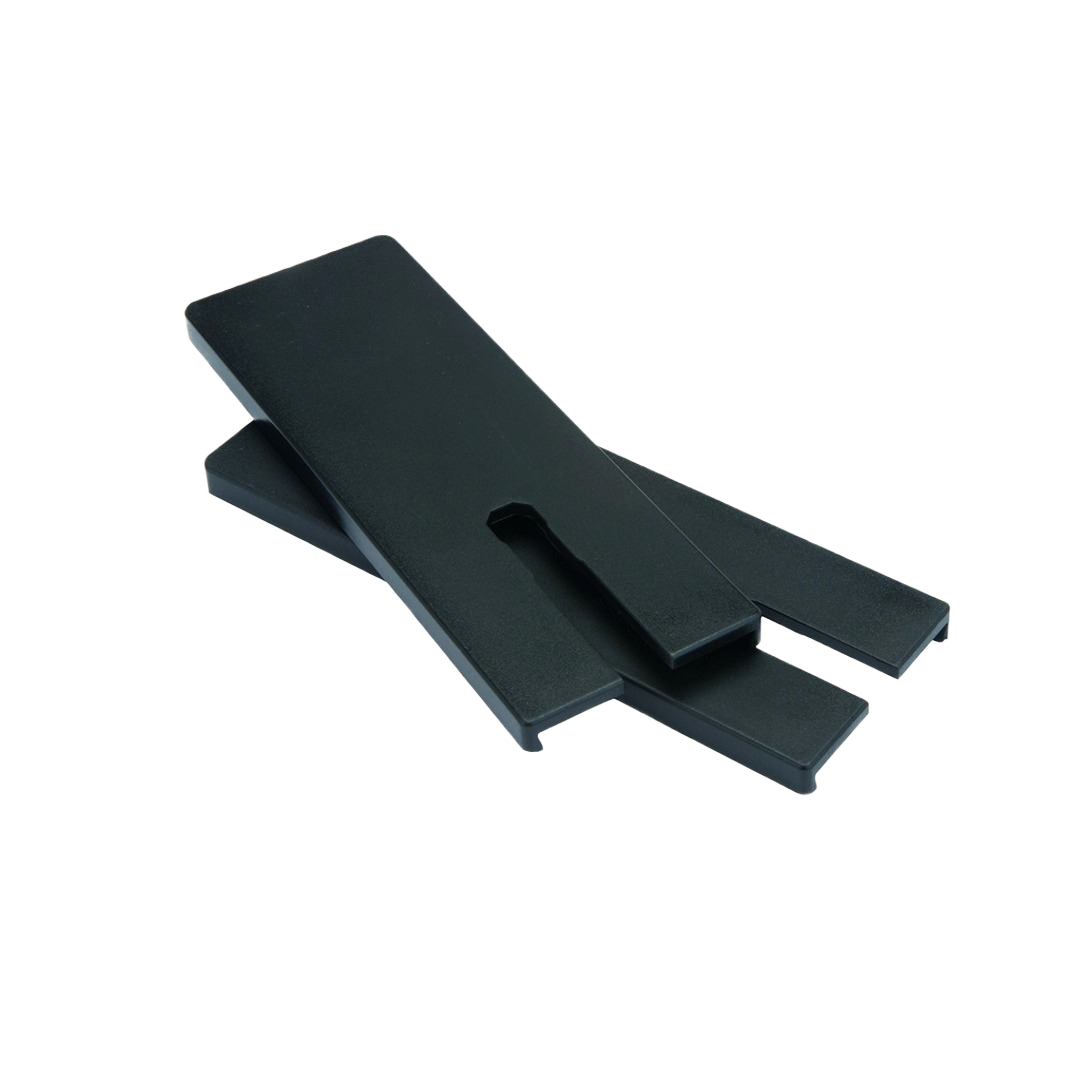 Two black replacement clamp pads designed for woodworking tools and home improvement projects under $50 collections
