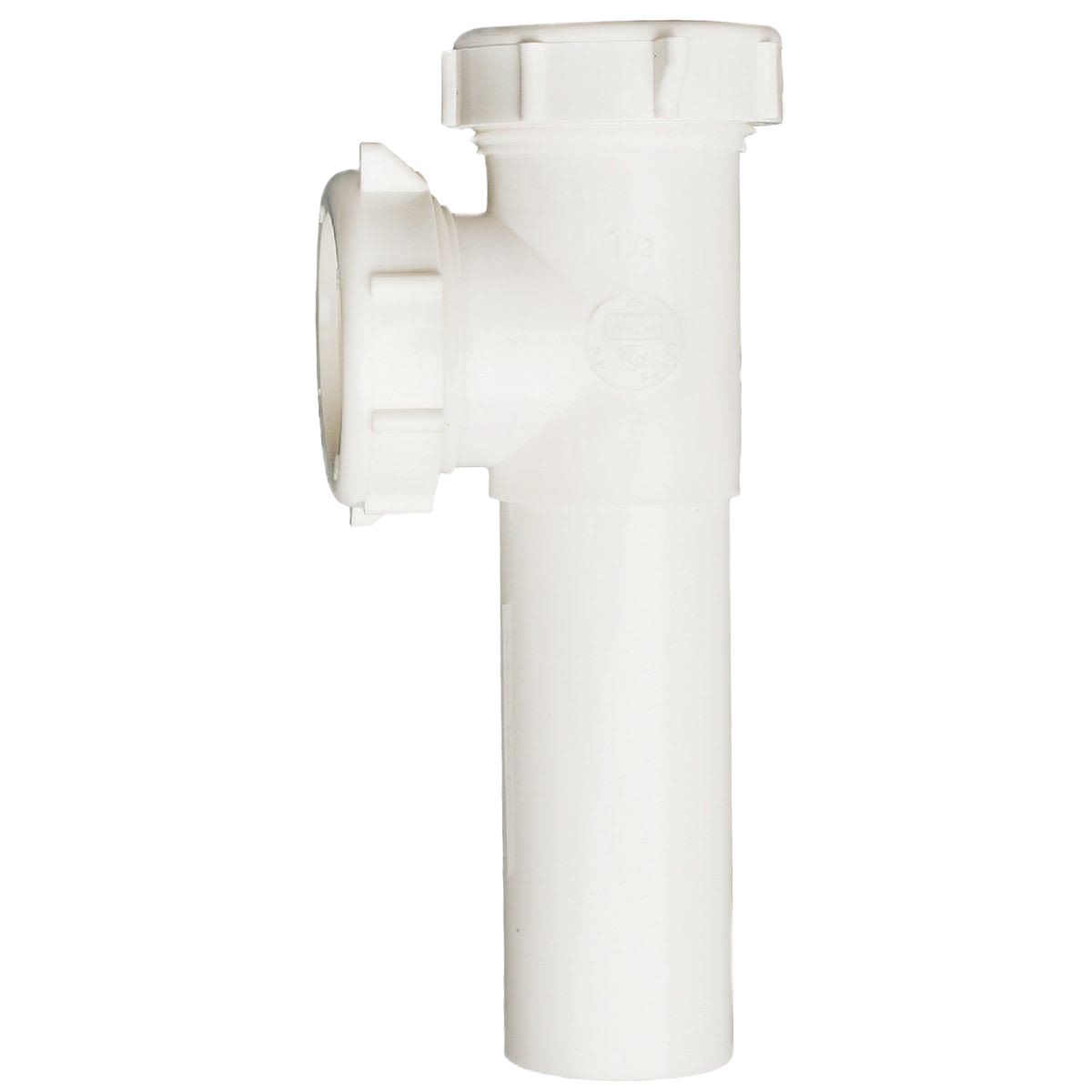 White plastic slip-joint plumbing end outlet tee with wing nuts for drain repair and plumbing accessories under $50 collection