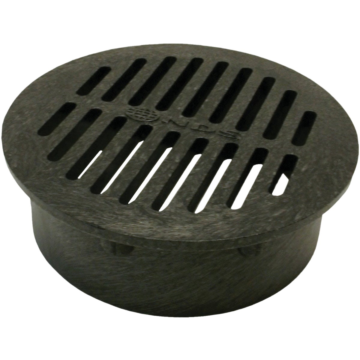 Black PVC round grate designed for 6-inch pipes in Plumbing Parts & Repair and Drain Repair collections