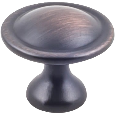Brushed oil rubbed bronze button knob in mushroom style for cabinet hardware and home improvement projects under $50