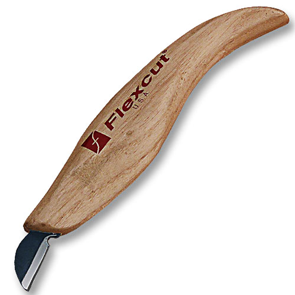 Compact wood carving knife with ergonomic wooden handle for detailed chip carving in woodworking tools under $50 collection