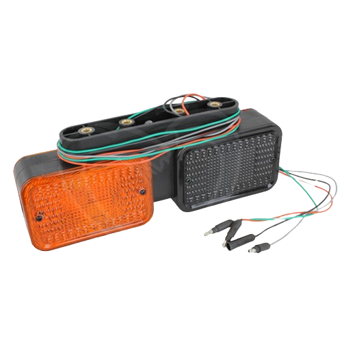 Right side turn signal light with orange lens and wiring for John Deere parts and tool accessories collections