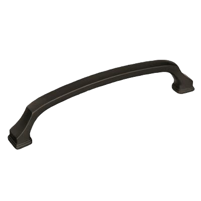 Black bronze curved cabinet pull with classic design for home improvement and furniture hardware collections under $50