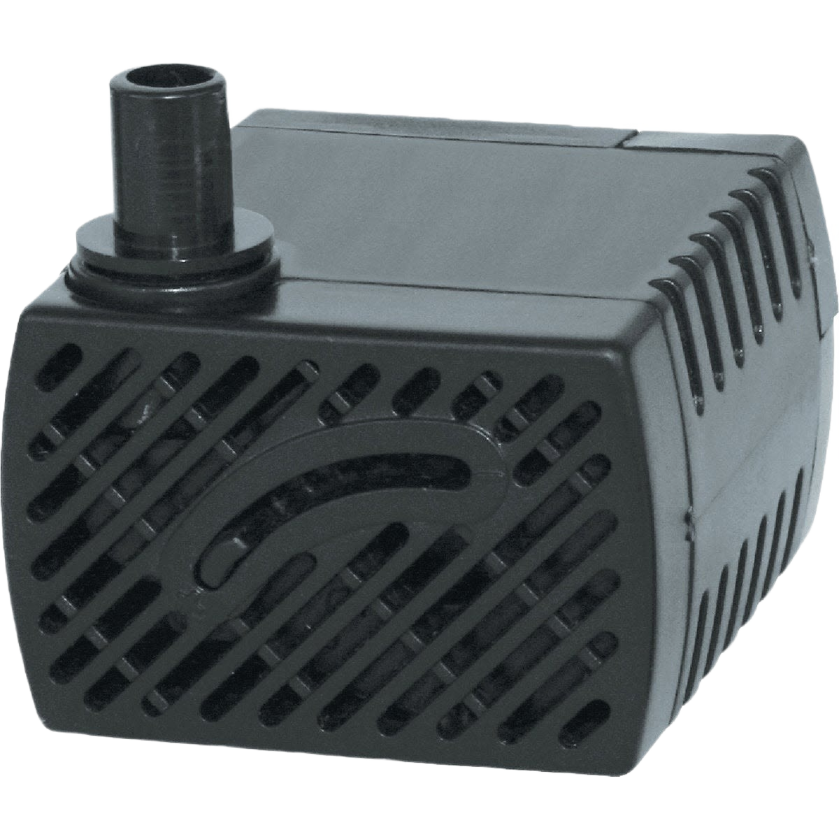 Black compact poly fountain pump with vertical outlet for ponds and garden water features under $50 collection