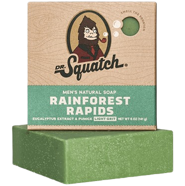 Green bar soap with eucalyptus and pumice in eco-friendly packaging from health and beauty collection under $50