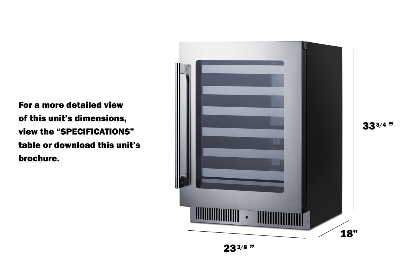 24" Wide Built-In Wine Cellar