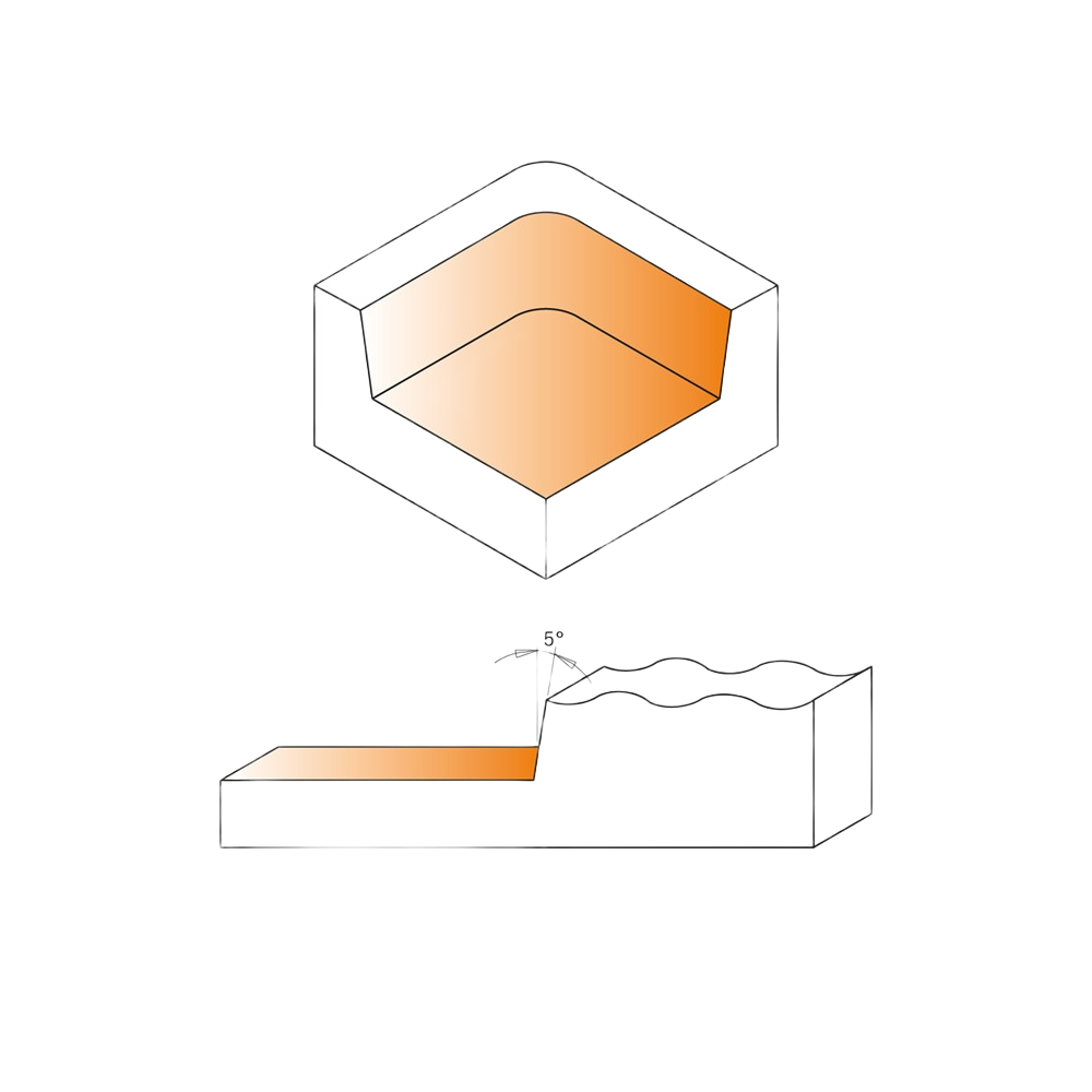 CMT Orange Tools 2-3/8" Spoilboard Surfacing Router Cutters With Insert Knives, 1/2" Shank