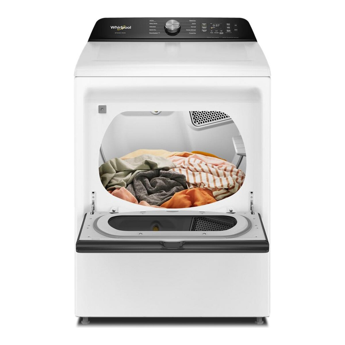 7.5 cu. ft. Smart Electric Top Load Dryer with Steam Iron and AI Dry